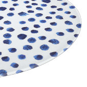 Planche À Découper Polka Bleue : Aquarelle Point sans joint. (Coin)