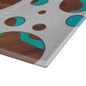 Planche À Découper Polka Dot Cow Impression Brown et Turquoise (Coin)