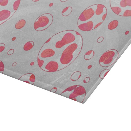 Planche À Découper Polka Dot Dalmatie rose et blanc (Coin)