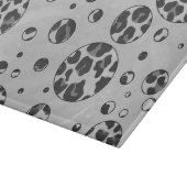 Planche À Découper Polka Dot Leopard Design noir et blanc (Coin)