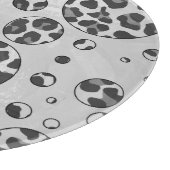 Planche À Découper Polka Dot Leopard Design noir et blanc (Coin)