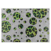 Planche À Découper Polka Dot Leopard noir et vert (Devant)