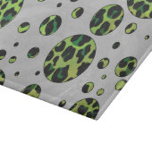 Planche À Découper Polka Dot Leopard noir et vert (Coin)