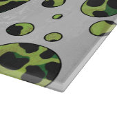 Planche À Découper Polka Dot Leopard noir et vert (Coin)