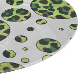 Planche À Découper Polka Dot Leopard noir et vert (Coin)