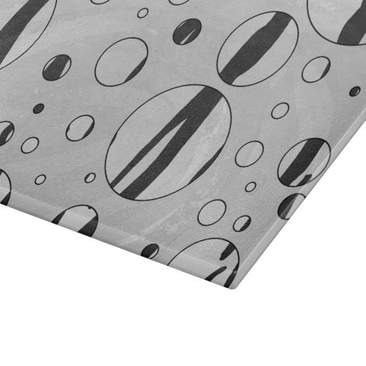 Planche À Découper Polka Dot Tiger noir et blanc (Coin)