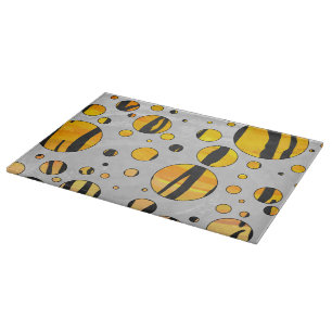 Planche À Découper Polka Dot Tiger noir et orange