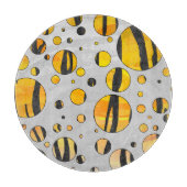 Planche À Découper Polka Dot Tiger noir et orange (Devant)