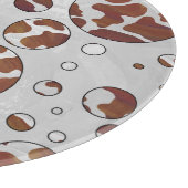 Planche À Découper Polka Dot Vache Brown et blanche (Coin)