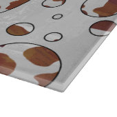 Planche À Découper Polka Dot Vache Brown et blanche (Coin)