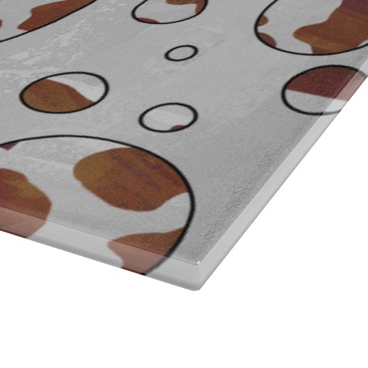 Planche À Découper Polka Dot Vache Brown et blanche (Coin)