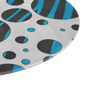 Planche À Découper Polka Dot Zebra Motif noir et bleu (Coin)