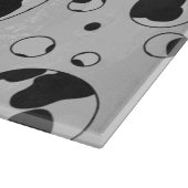 Planche À Découper Polka en Dalmatie noir et blanc (Coin)