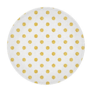 Planche À Découper Polka Gold Parties scintillant points Texture