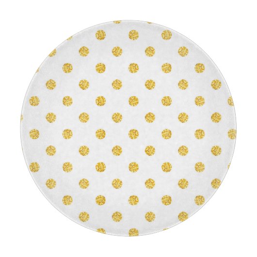 Planche À Découper Polka Gold Parties scintillant points Texture (Devant)