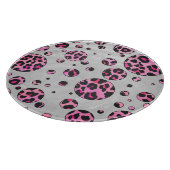 Planche À Découper Polka Leopard Pot noir et rose chaud (Coin)