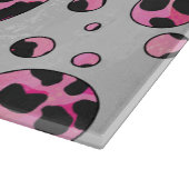 Planche À Découper Polka Leopard Pot noir et rose chaud (Coin)
