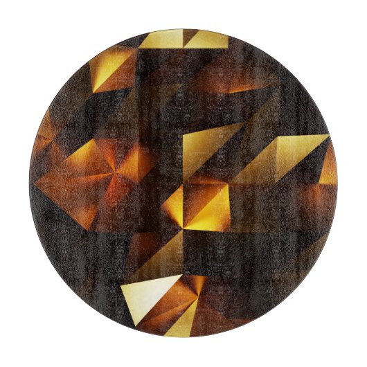 Planche À Découper Polygone or : rendu Abstrait 3D (Devant)