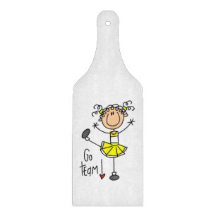 Planche À Découper Pom-Pom Girl de l'équipe jaune