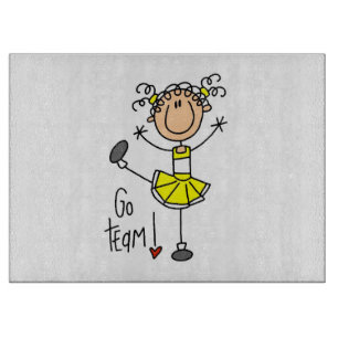 Planche À Découper Pom-Pom Girl de l'équipe jaune