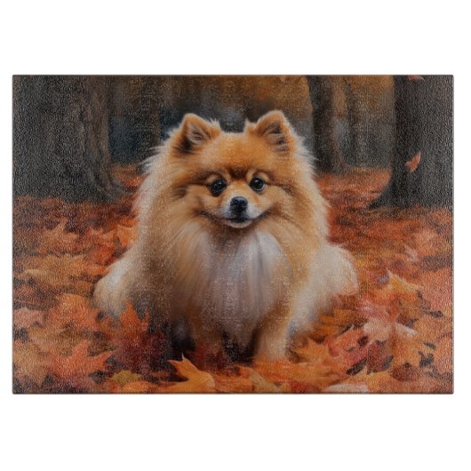 Planche À Découper Poméranie en automne Feuilles Automne Inspire (Devant)