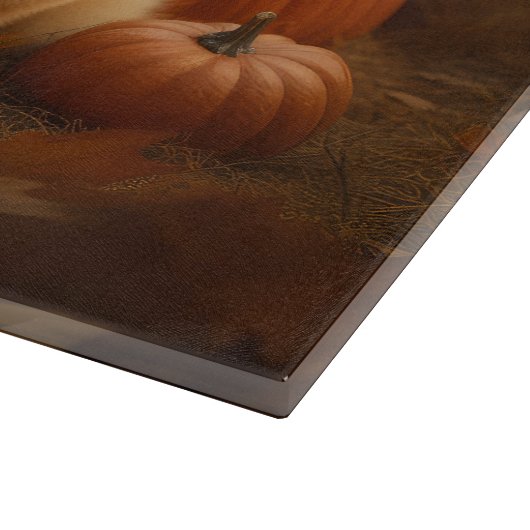 Planche À Découper Poméranien Chiot Automne Citrouille délice (Coin)