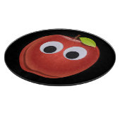Planche À Découper Pomme rouge drôle avec yeux de googly (Coin)