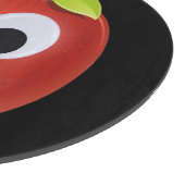 Planche À Découper Pomme rouge drôle avec yeux de googly (Coin)