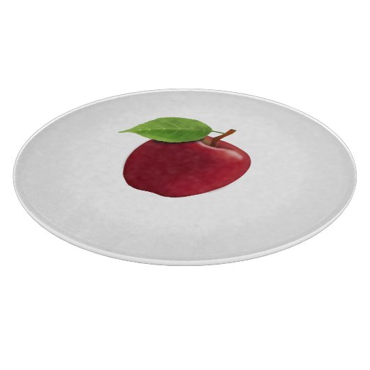 Planche À Découper Pomme rouge sur tableau blanc (Coin)