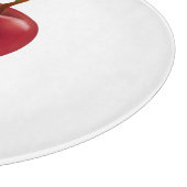 Planche À Découper Pomme rouge sur tableau blanc (Coin)
