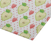 Planche À Découper Pommes cardiaques avec Pois roses et coeurs (Coin)