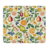 Planche À Découper Pommes Poires Myrtilles Oranges Citron Lime Fruits (Devant)