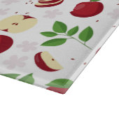 Planche À Découper Pommes rouges, fleurs et Motif de verdure (Coin)