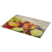 Planche À Découper Pommes rouges mignonnes et citrons Nature florale (Coin)