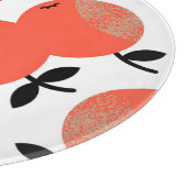 Planche À Découper Pommes rouges : Motif texturé doré. (Coin)