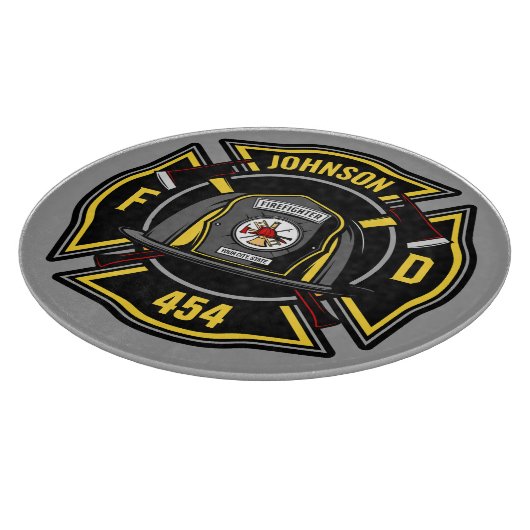 Planche À Découper Pompier AJOUTER LE NOM L'équipe de Secourt du serv (Coin)