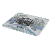 Planche À Découper Pont couvert d'hiver (Coin)