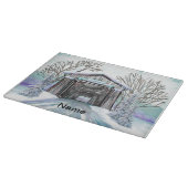 Planche À Découper Pont couvert d'hiver (Coin)