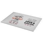 Planche À Découper Poodle Chef Love & Bacon (Coin)