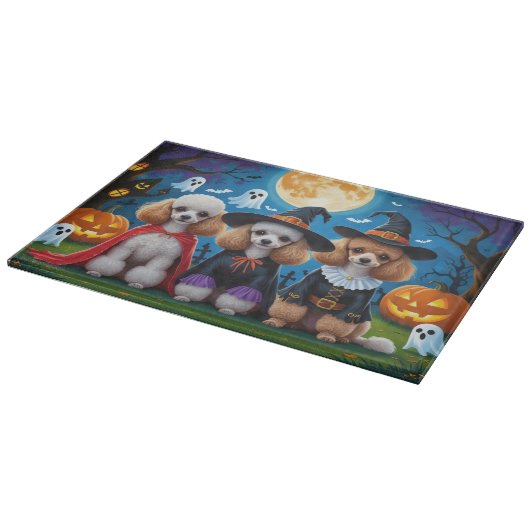 Planche À Découper Poodle Chiens Citrouille Halloween drôle (Coin)