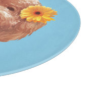 Planche À Découper Poodle de jouet avec Fleur et Illustration télépho (Coin)