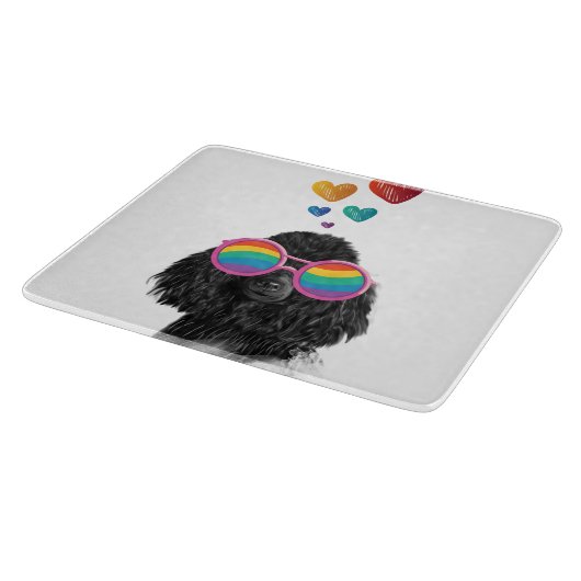 Planche À Découper Poodle Dog with Hearts Saint-Valentin (Coin)