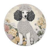 Planche À Découper Poodle en Fleurs Whimsical (Devant)
