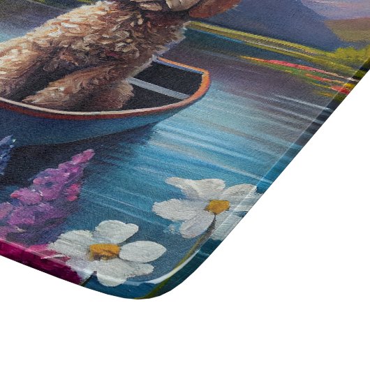 Planche À Découper Poodle sur une pagaie : une aventure Pittoresque (Coin)