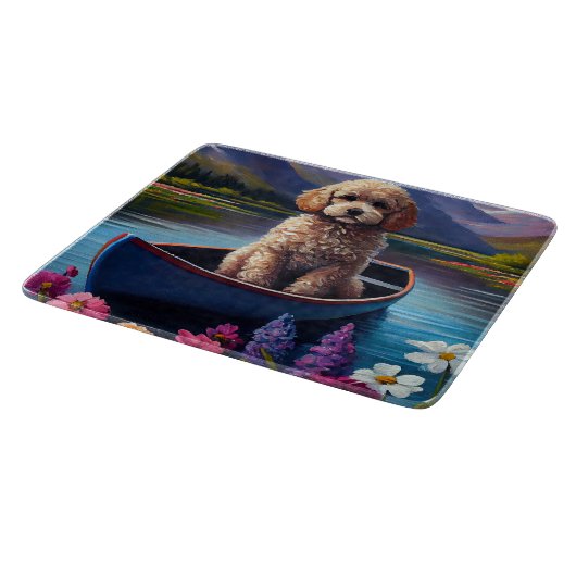 Planche À Découper Poodle sur une pagaie : une aventure Pittoresque (Coin)