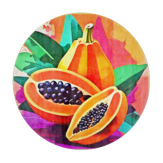 Planche À Découper Pop Art Papaya découpé