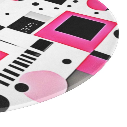 Planche À Découper Pop Art Pink Geometry Design (Coin)