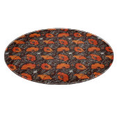 Planche À Découper POPIES ROUGES EN FLEAU DE Pavot BLANC NOIR (Coin)