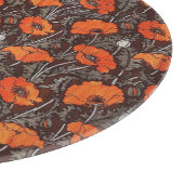 Planche À Découper POPIES ROUGES EN FLEAU DE Pavot BLANC NOIR (Coin)