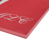 Planche À Découper Poppies roses rouges Art Personnalisé Monogramme p (Coin)